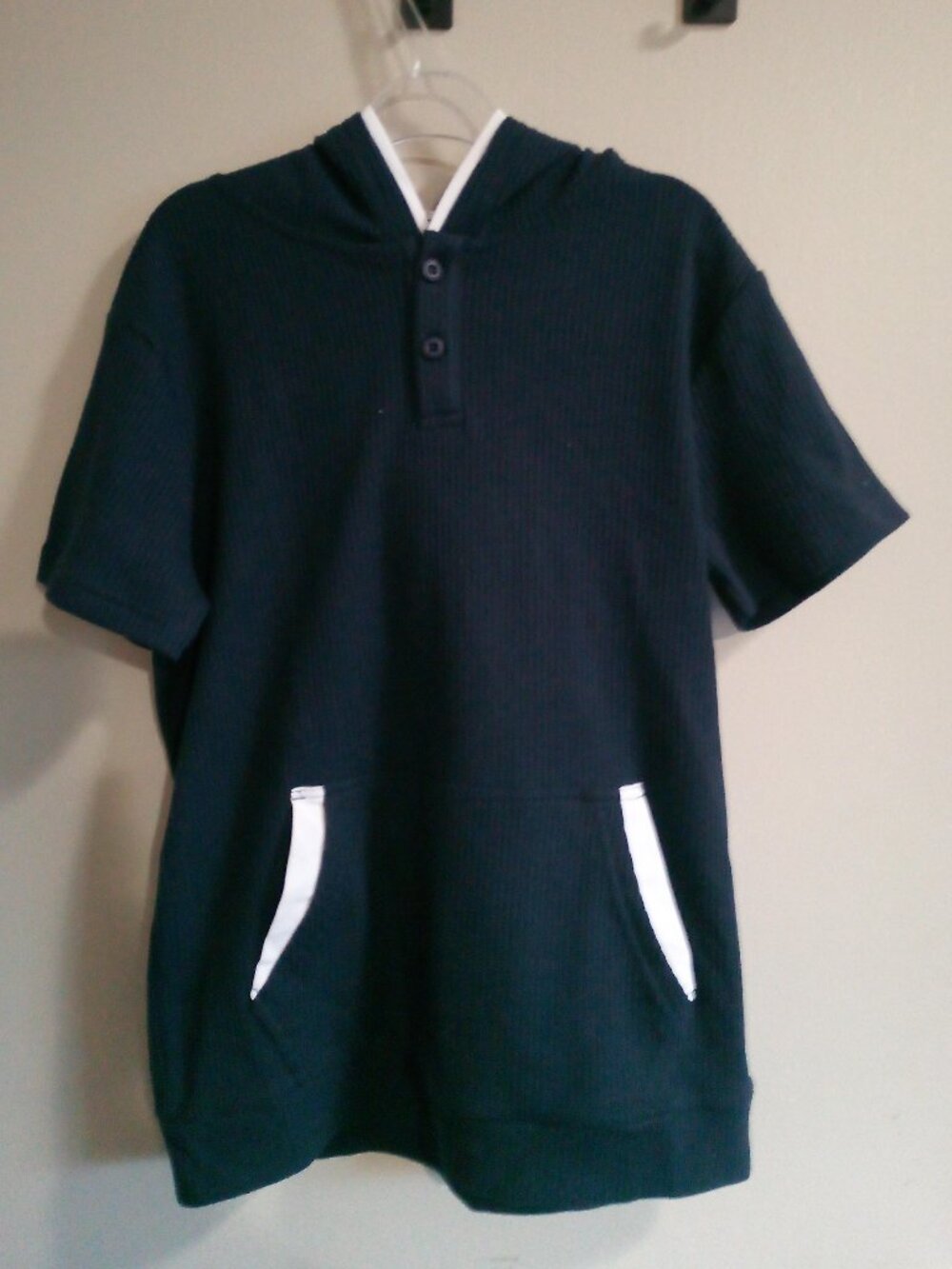 Navy Waffle Hoodie